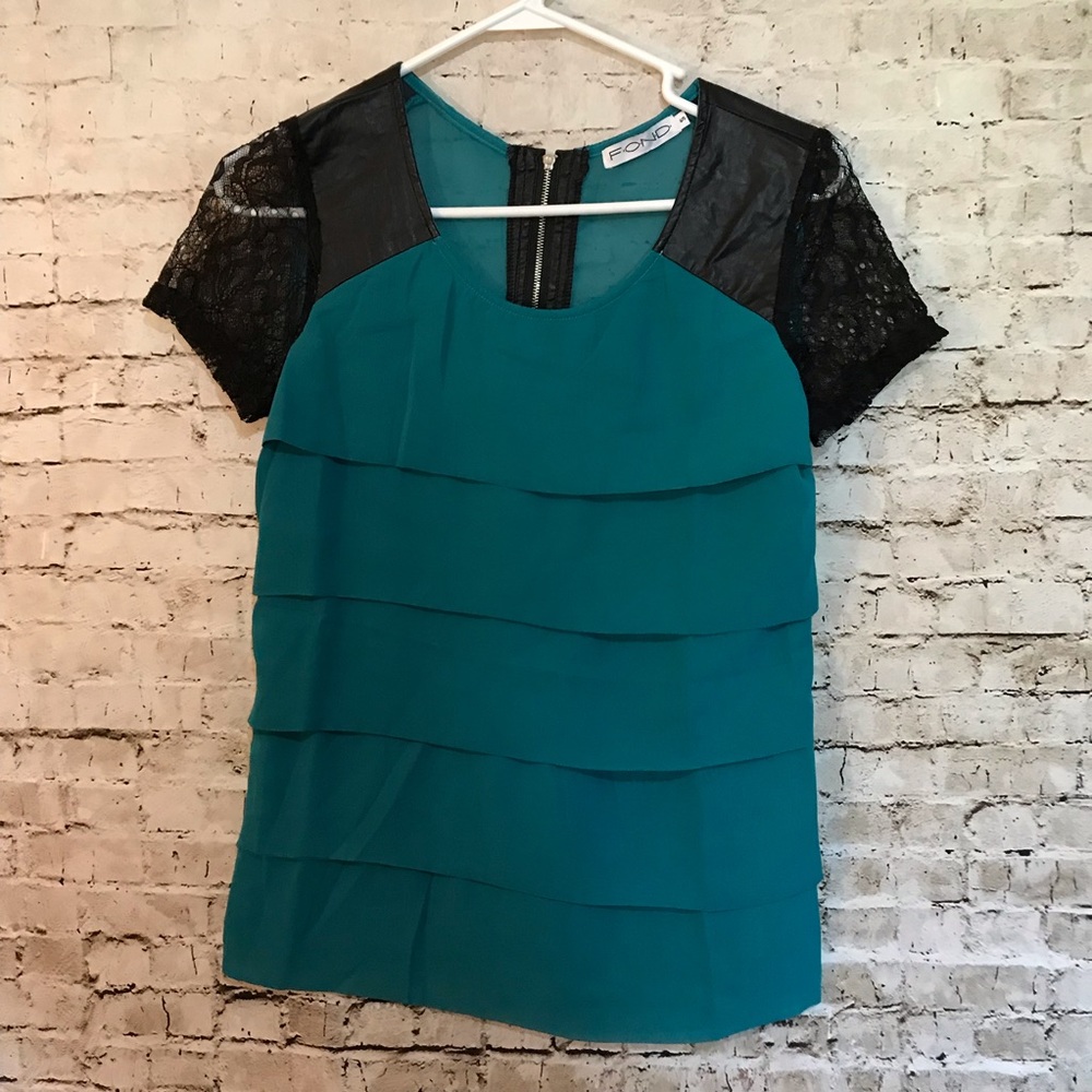 F.o.n.d. Top lace vegan leather trim